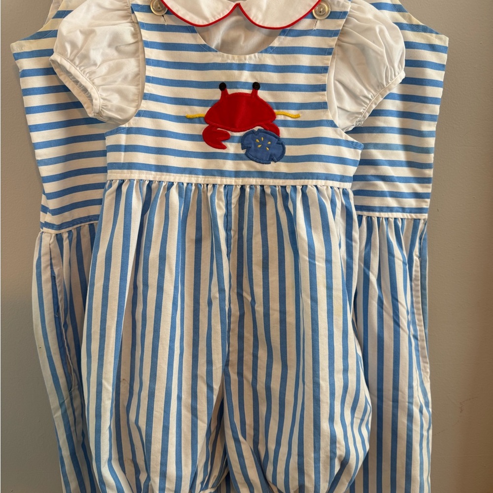 Kelly's Kids Blue and White Striped Mommy & Me set